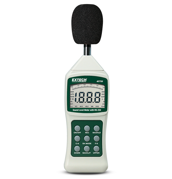 Extech 407750: Sound Level Meter with PC Interface